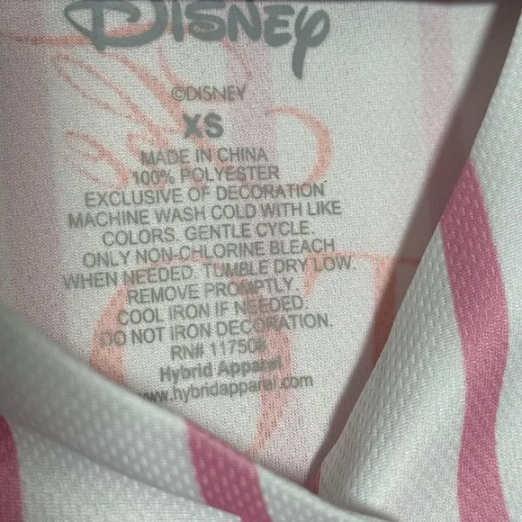 Disney’s Aristocats Marie Baseball Jersey Pink and White Striped Size XS - Picture 3 of 4